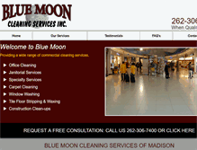 Tablet Screenshot of bluemoonclean.com